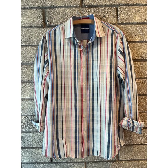 Tommy Bahama Mens Striped Button-Up Shirt M - Picture 2 of 9